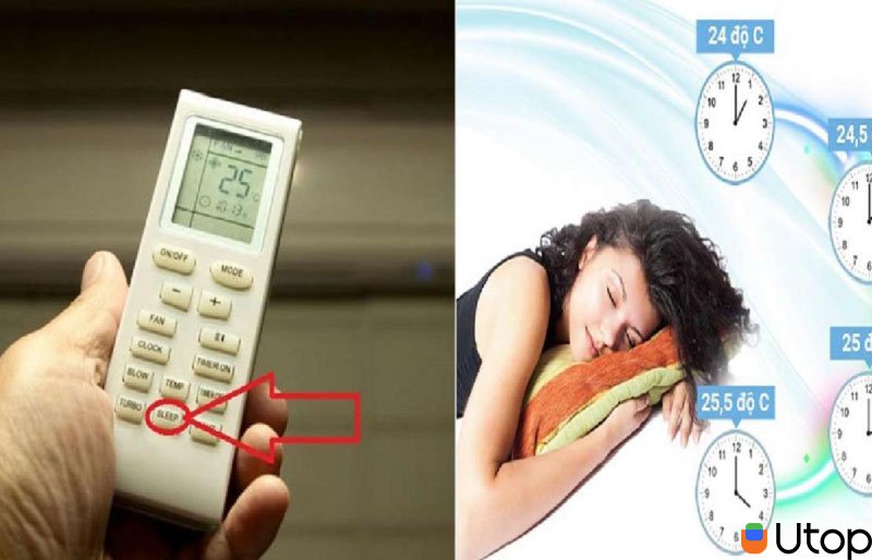 Khi sử dụng máy điều hòa qua đêm nên để ở chế độ sleep hoặc hẹn giờ bật/tắt